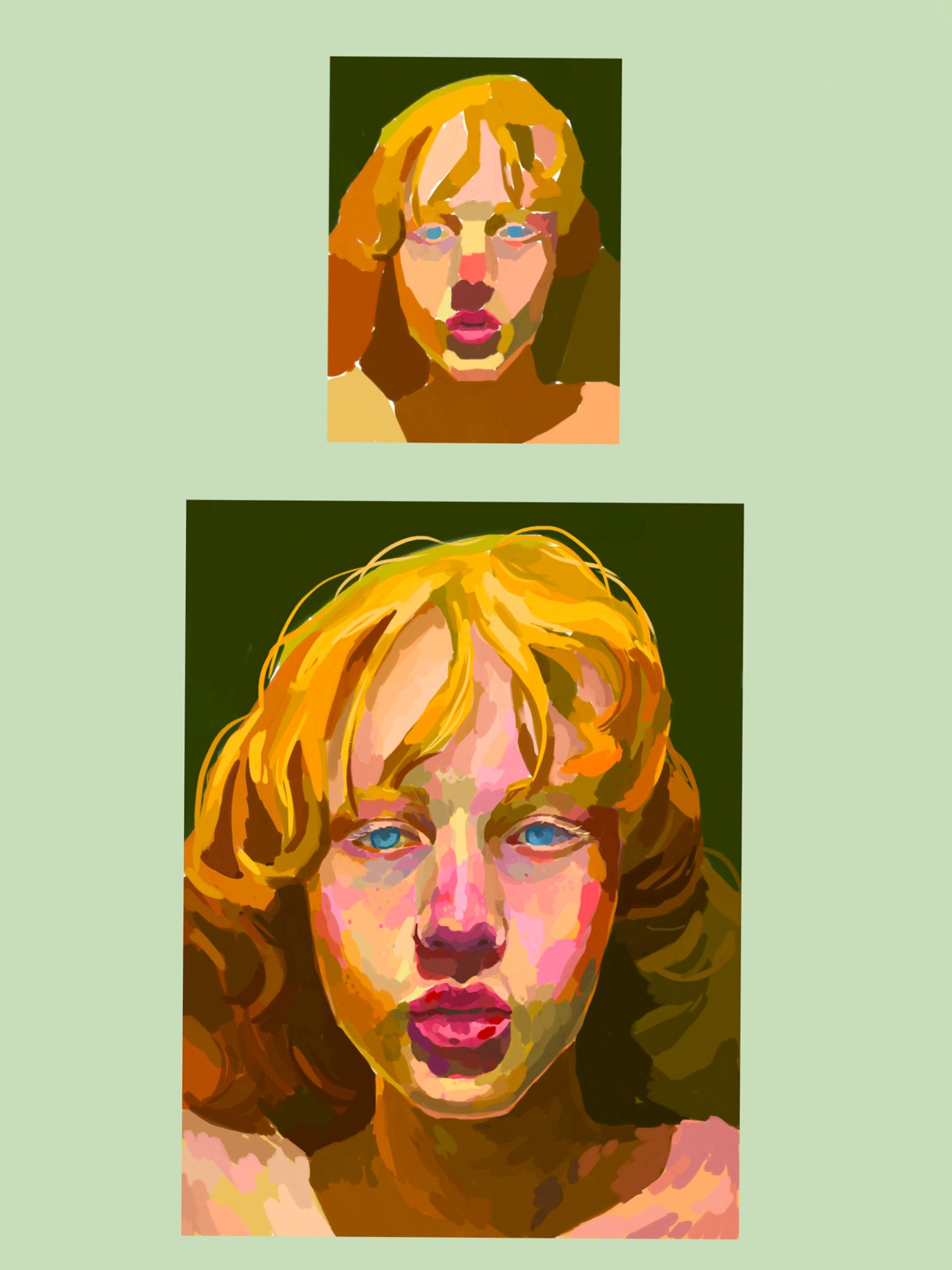Colorful Portrait in Procreate - image 1 - student project