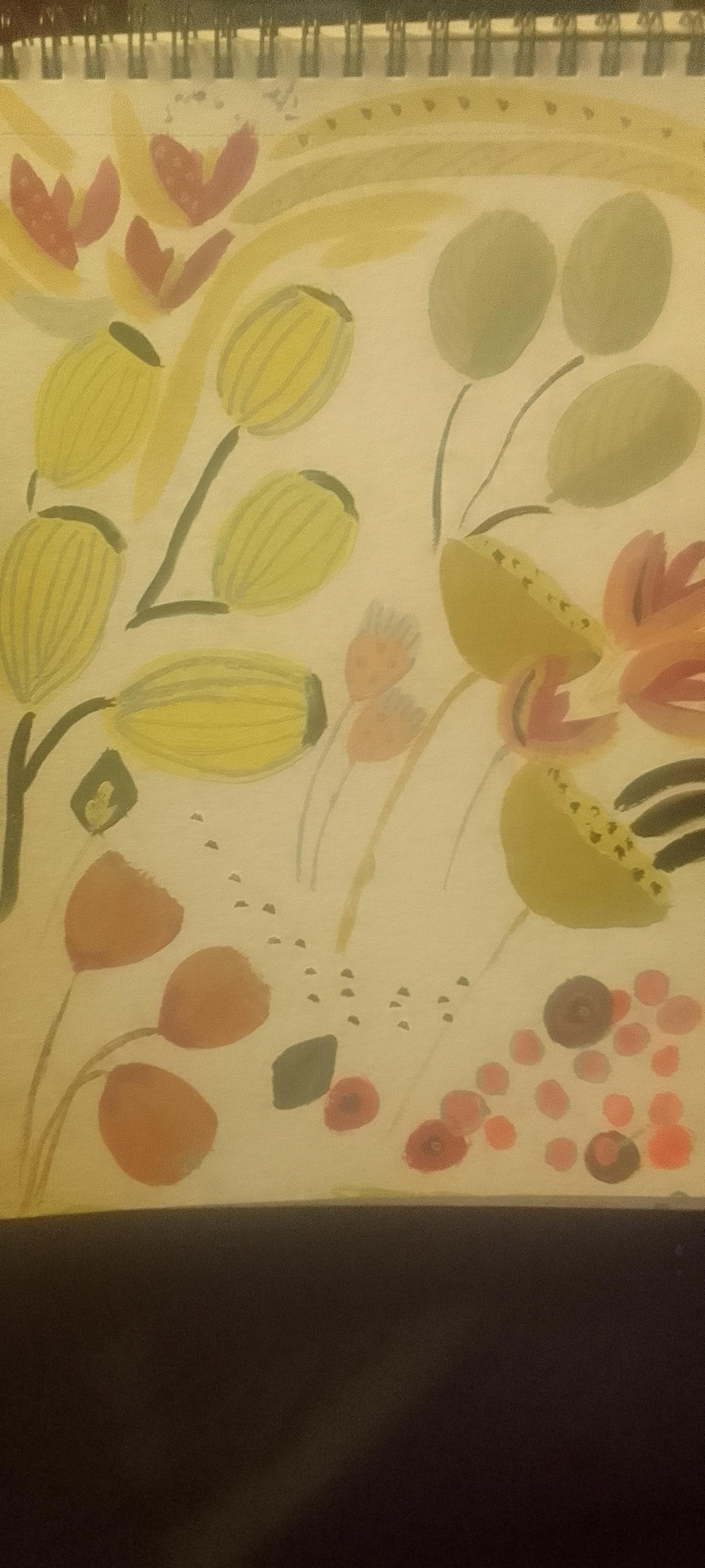 Abstract gouche painting - image 2 - student project