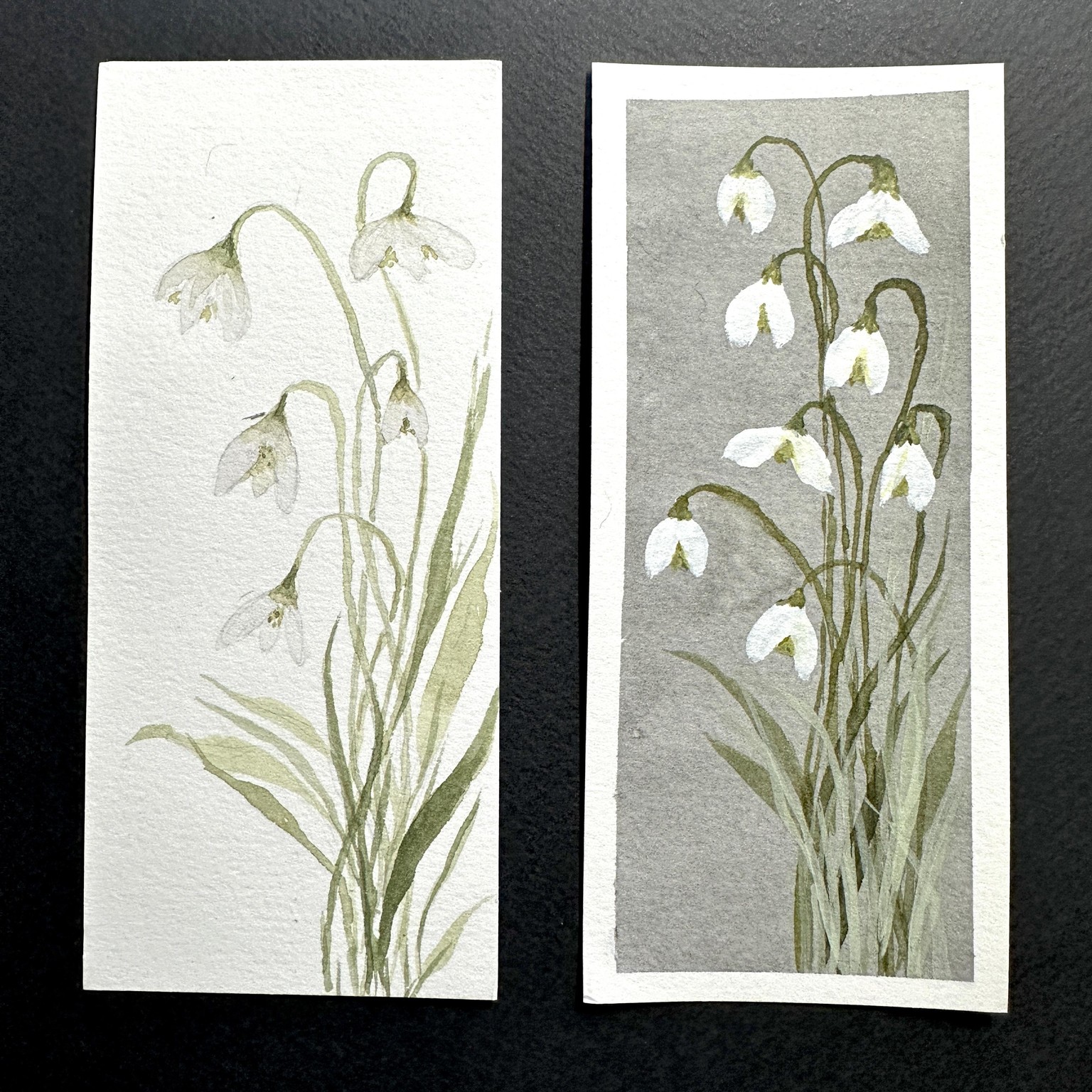 Loose Watercolor Snowdrops - image 1 - student project