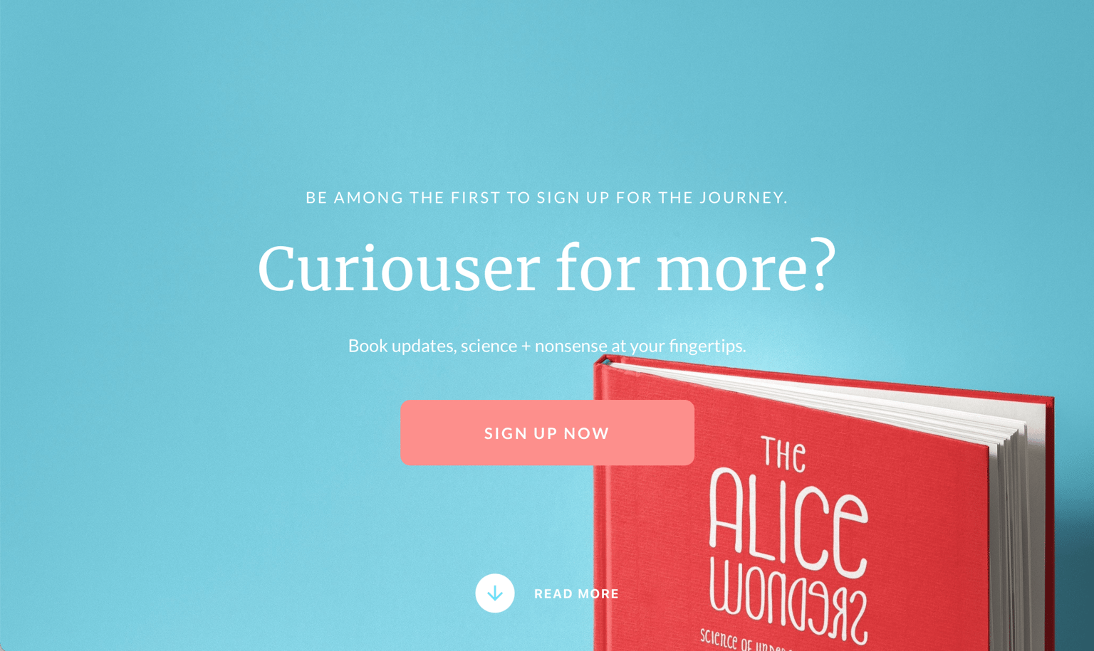 The Alice Wonders Signup Page and Newsletter - image 2 - student project