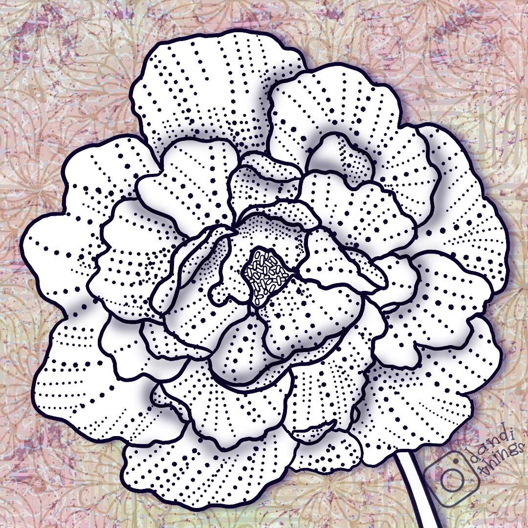 Linocut Flower - image 1 - student project