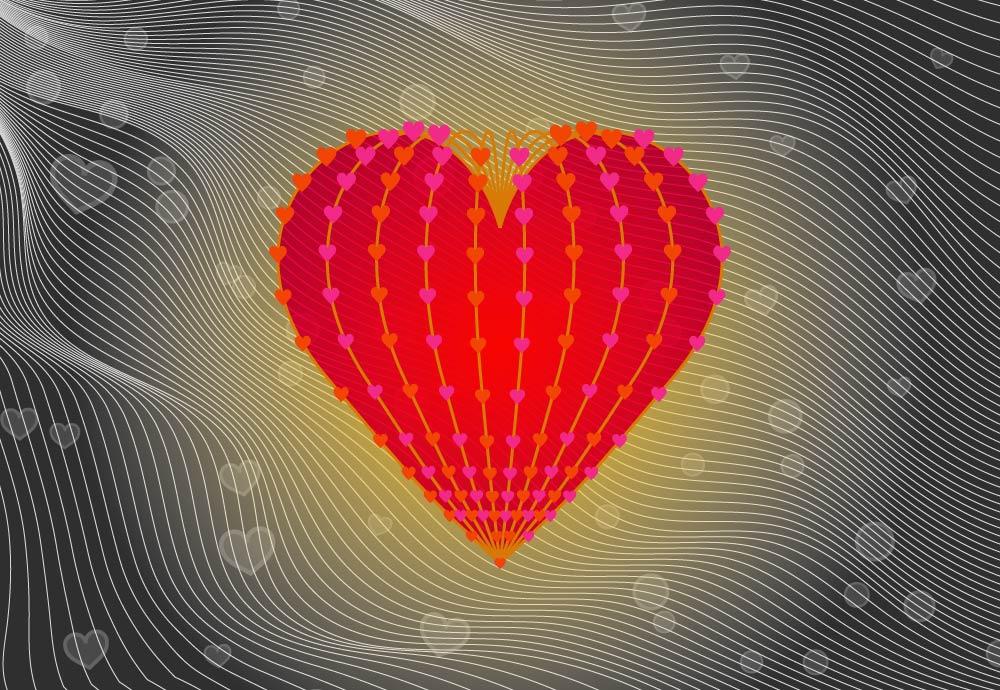 Creepin' it real with blended heart-string backgrounds - image 1 - student project
