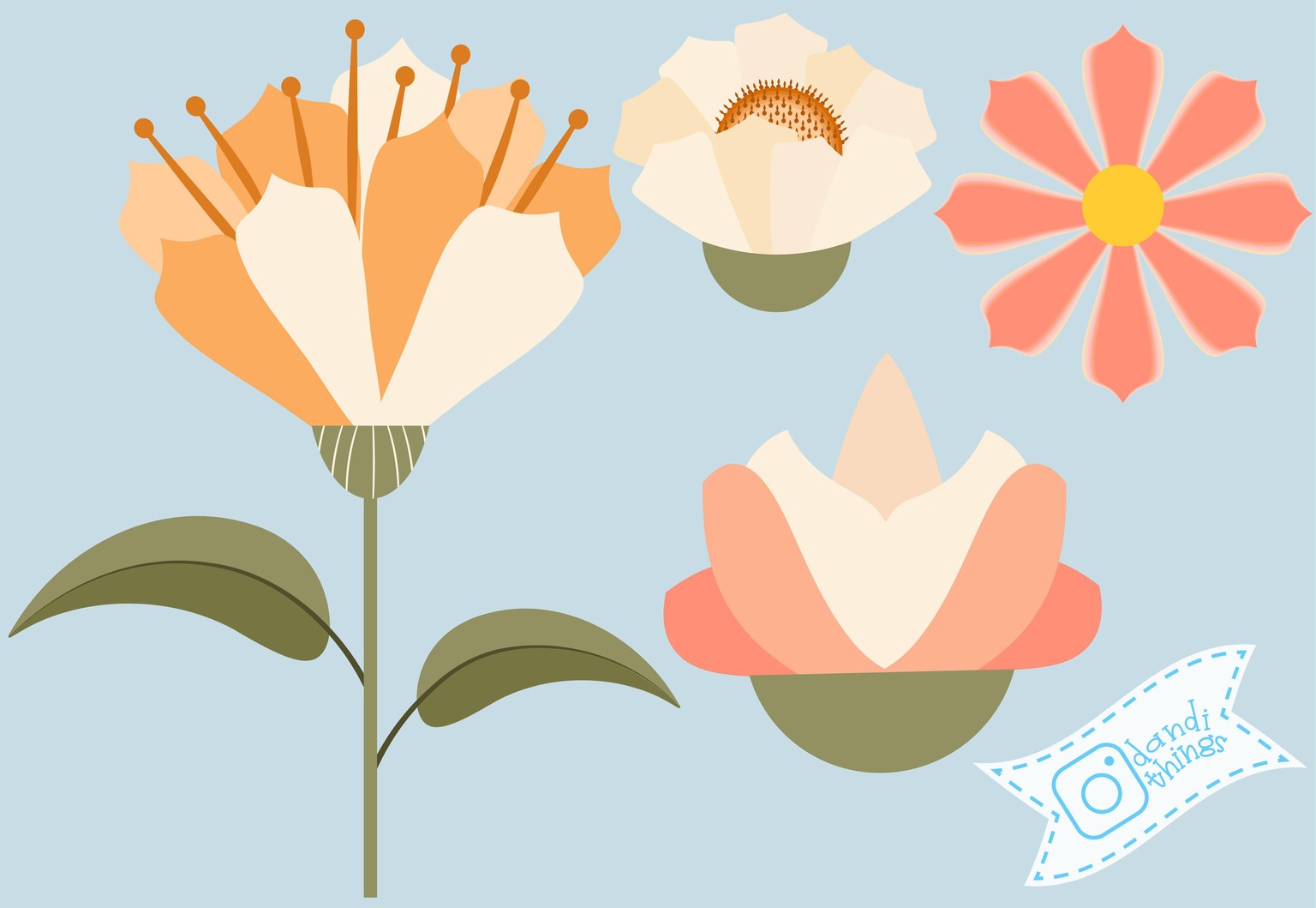 Fun Flower Vectors - image 1 - student project