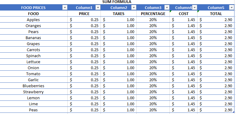 Excel For Beginners Project Image - image 1 - student project