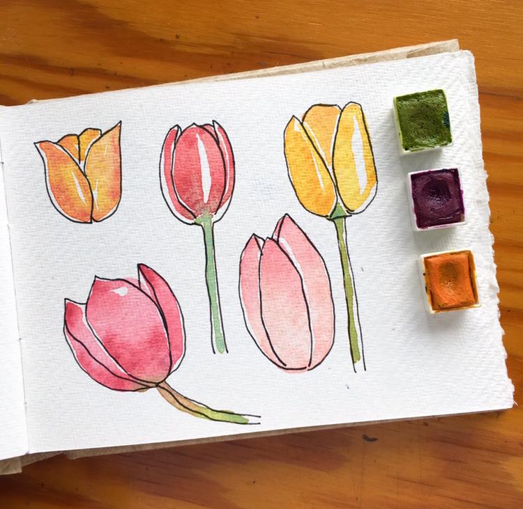 First try on painting floral bouquets - image 2 - student project