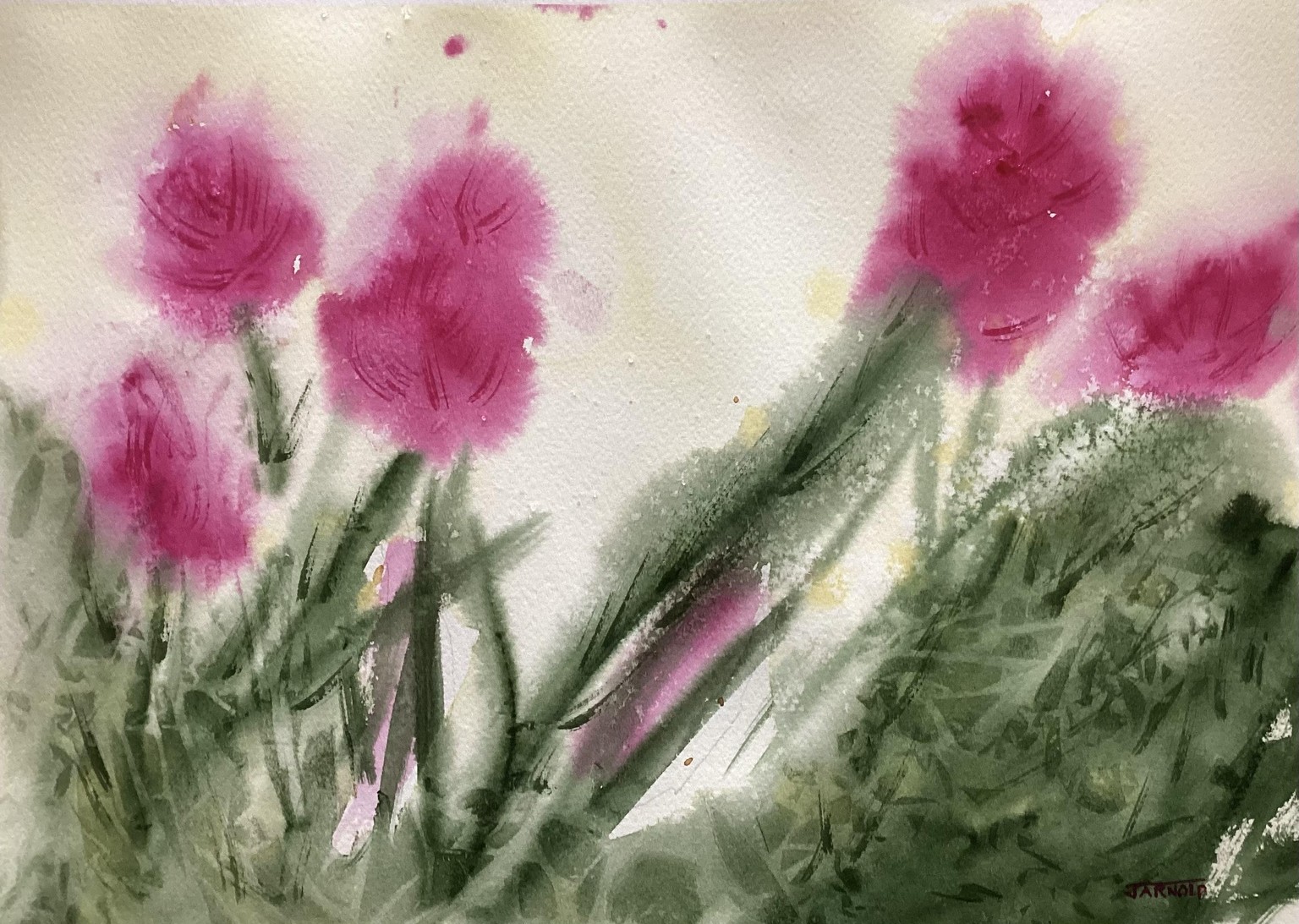 Watercolor thistle - image 1 - student project