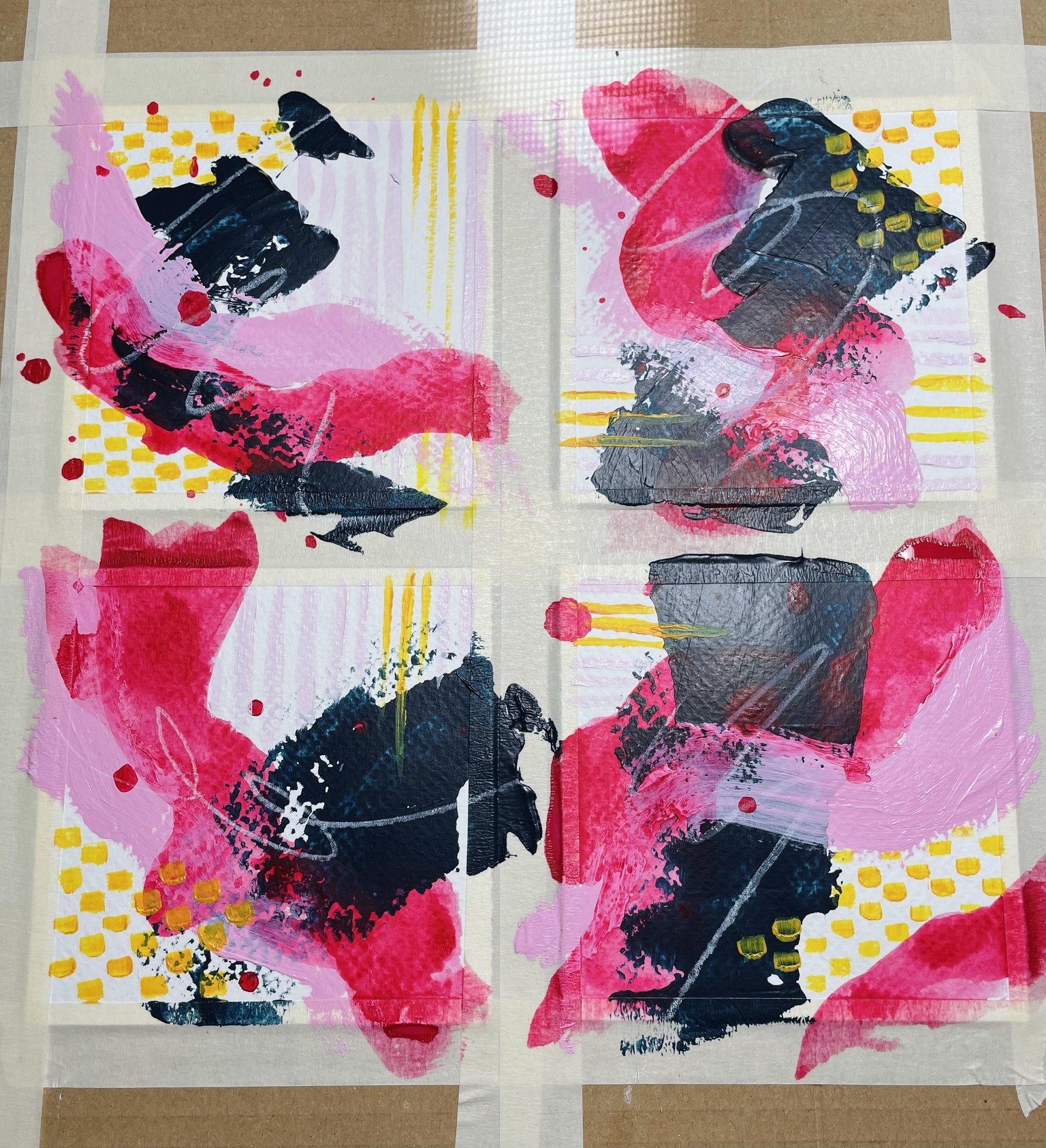 Abstract Art Class Progress - image 10 - student project