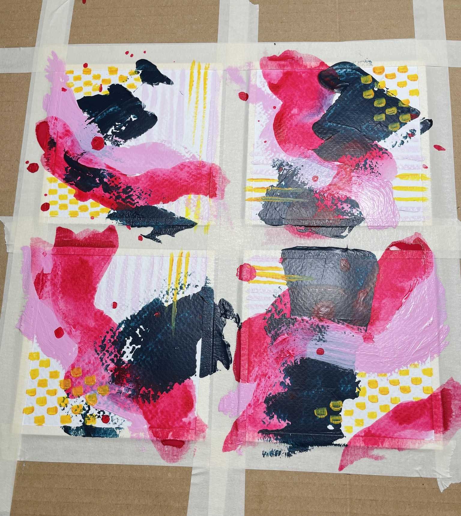 Abstract Art Class Progress - image 9 - student project