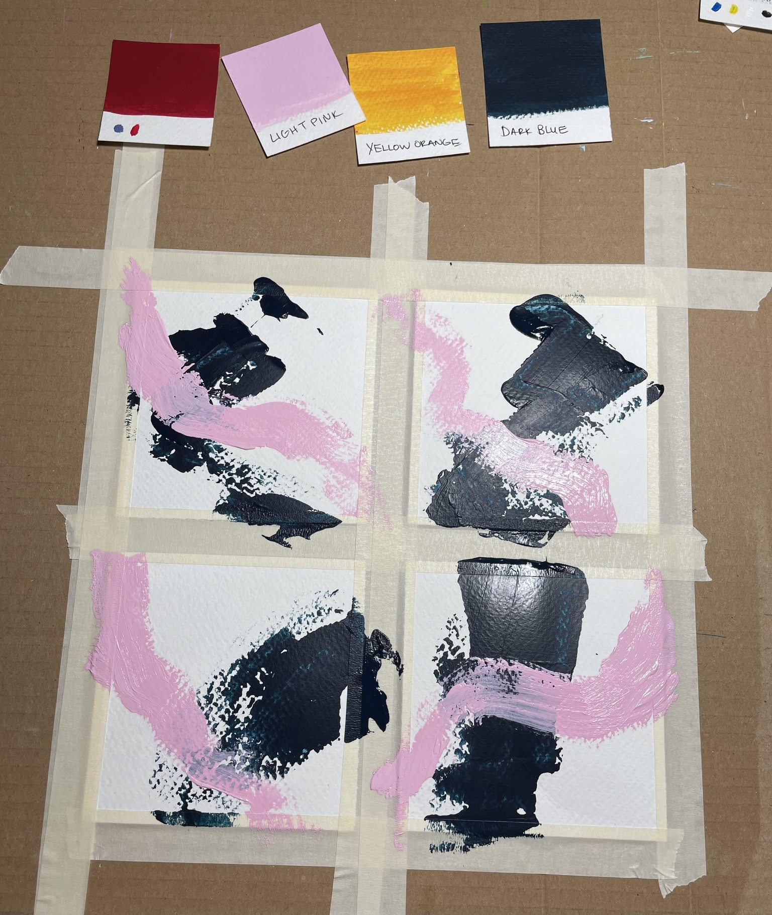 Abstract Art Class Progress - image 7 - student project