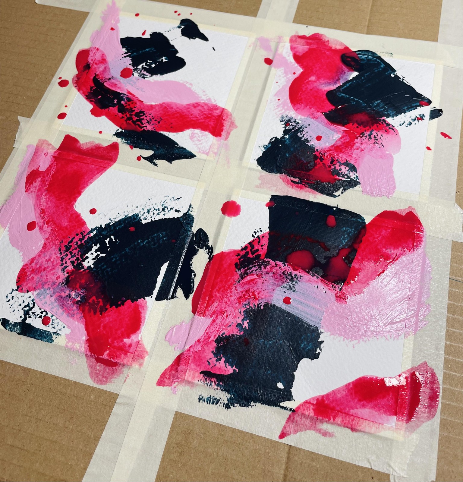 Abstract Art Class Progress - image 8 - student project