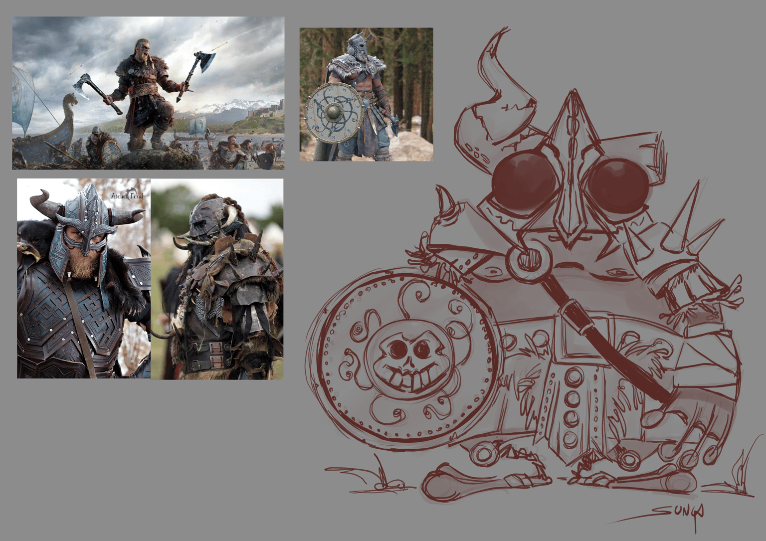Viking Frog - Character Concept (Model Sheet) - image 2 - student project