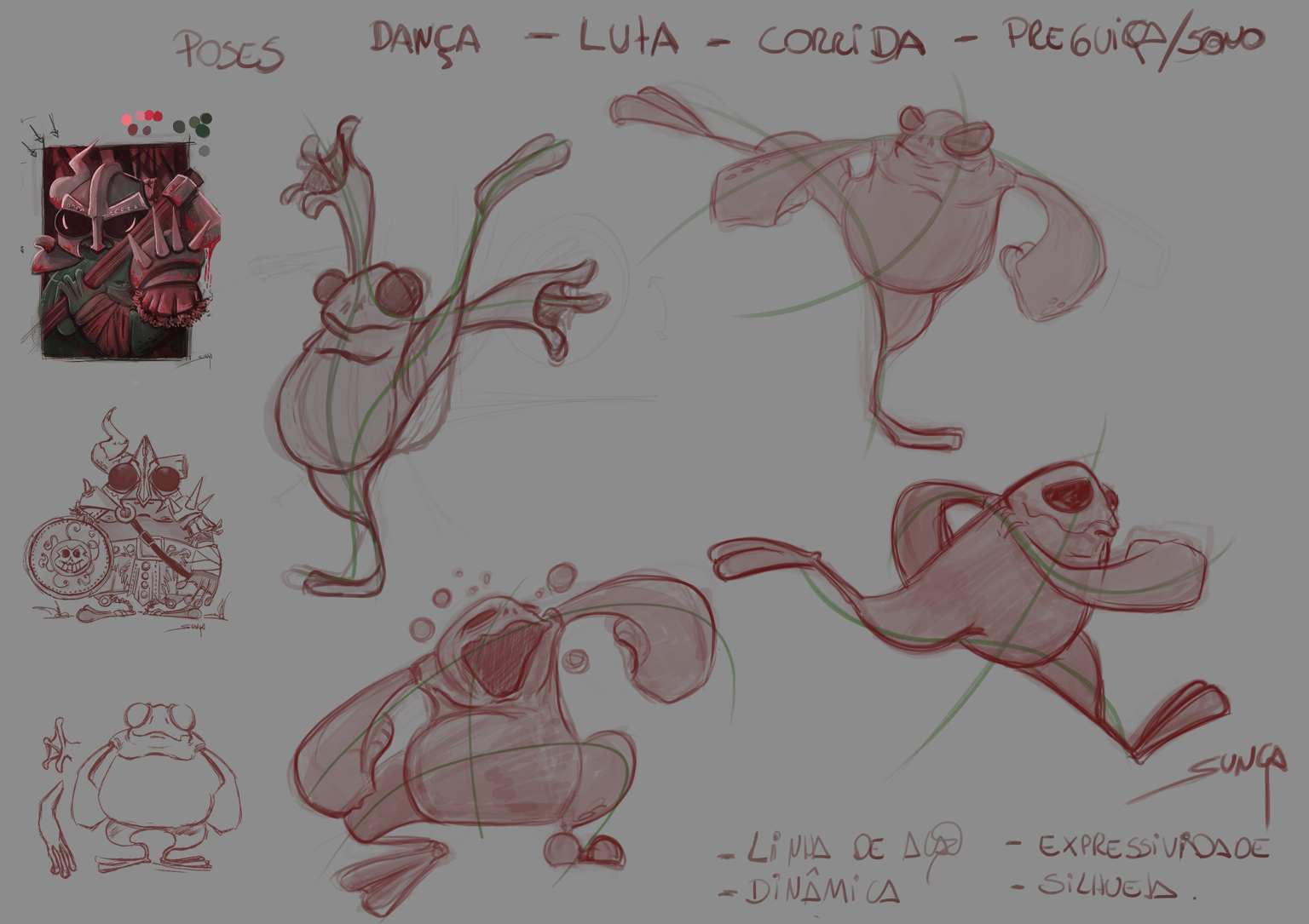 Viking Frog - Character Concept (Model Sheet) - image 4 - student project