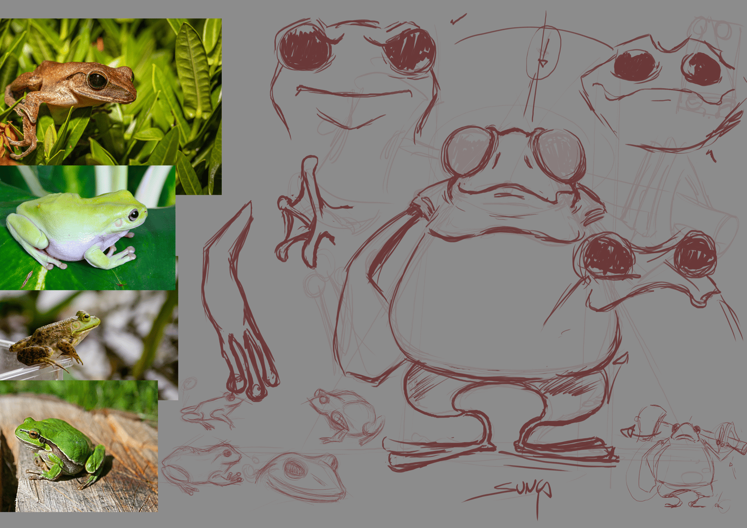 Viking Frog - Character Concept (Model Sheet) - image 1 - student project