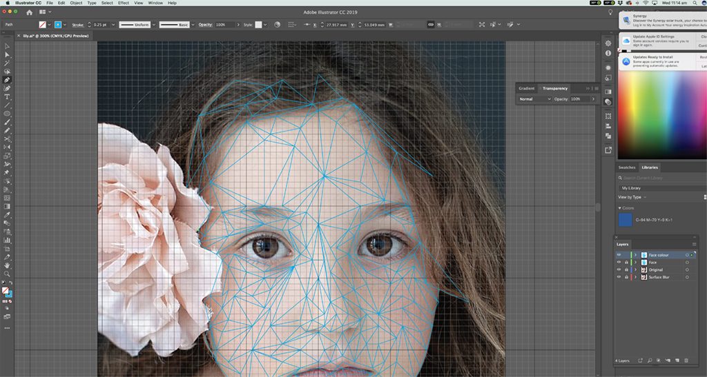 Low Poly Portrait - image 2 - student project