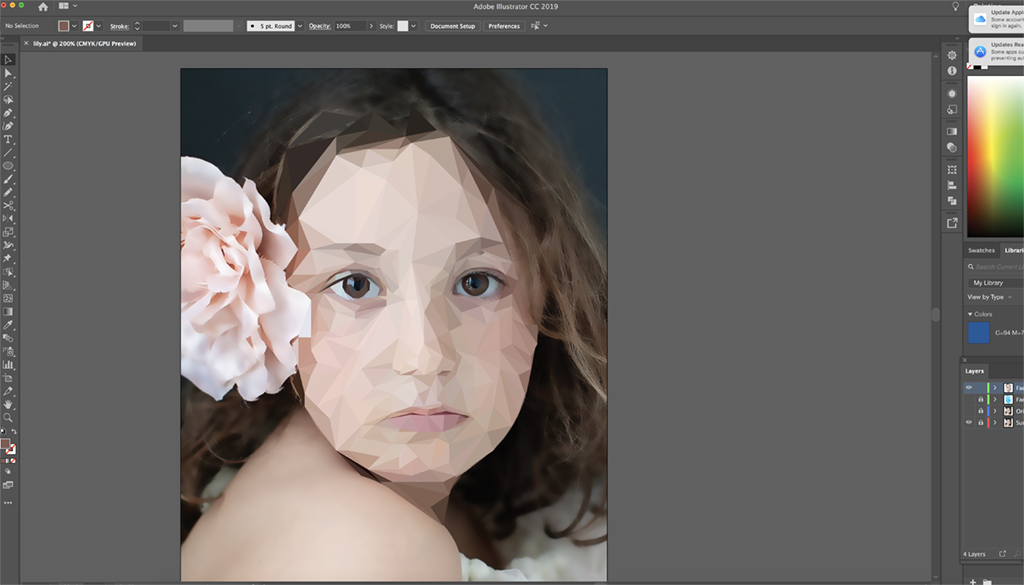 Low Poly Portrait - image 3 - student project