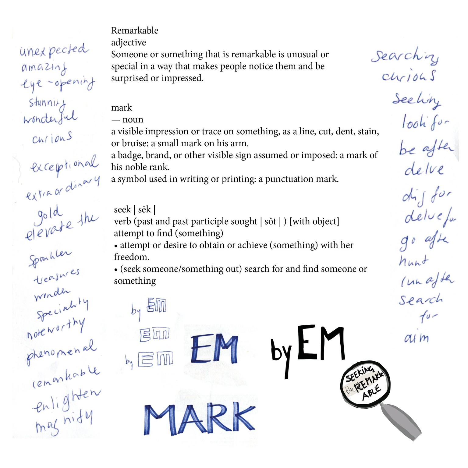 byEM seeking the remarkable - superhero logo design - image 1 - student project