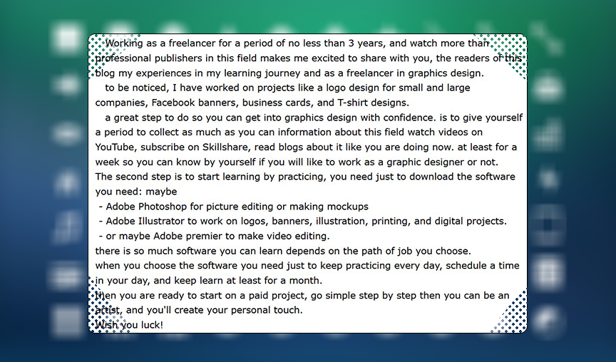 Graphics Design - Freelancers - image 1 - student project