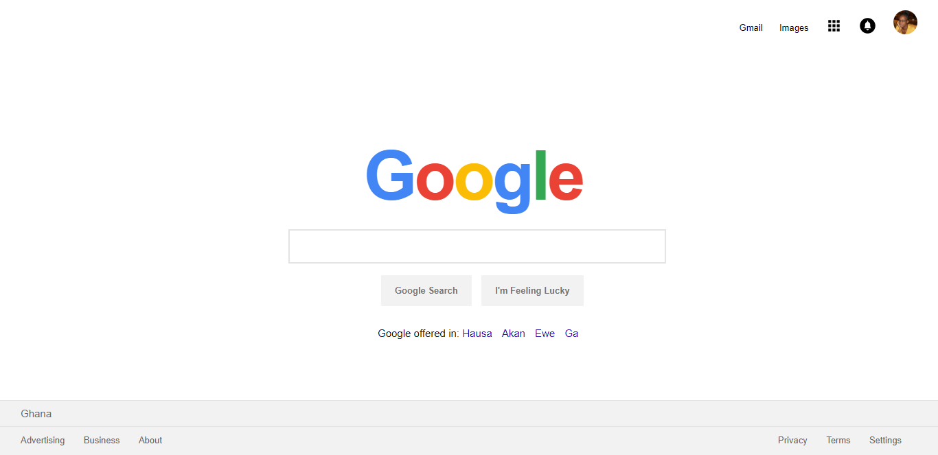 Google Search Landing Page - image 1 - student project