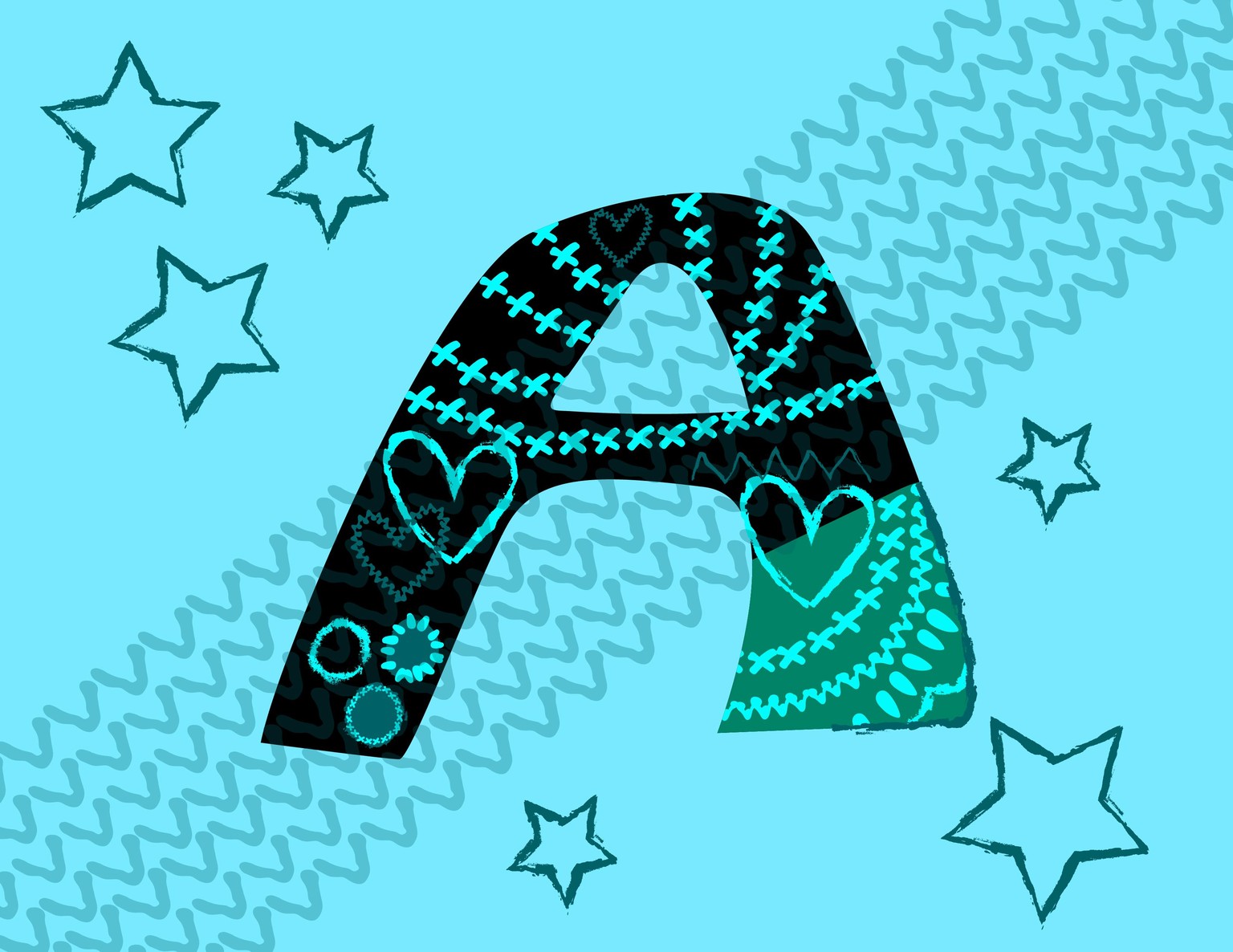 Whimsical Texture Graphic - image 1 - student project