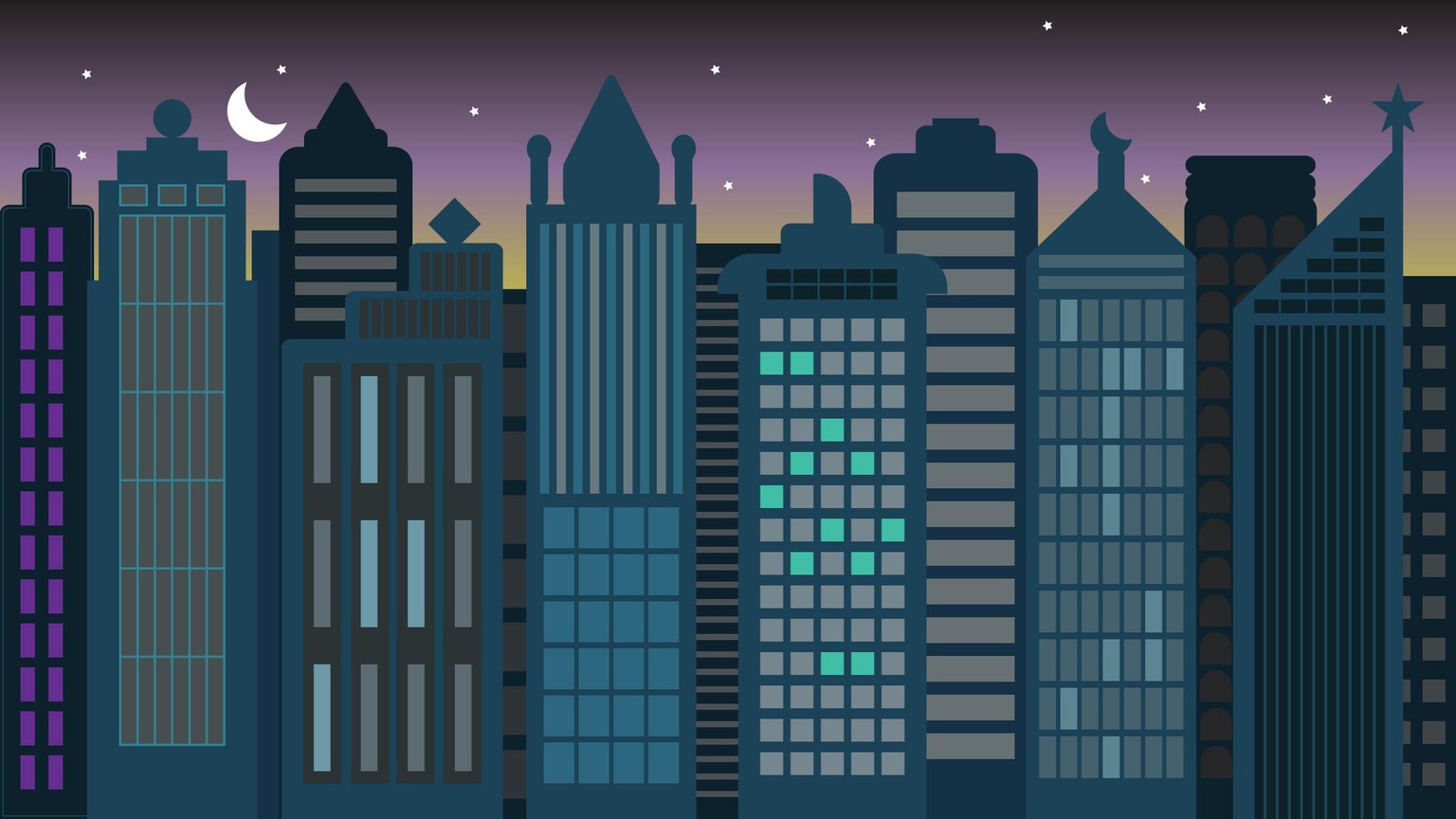 Nighttime Cityscape - image 1 - student project