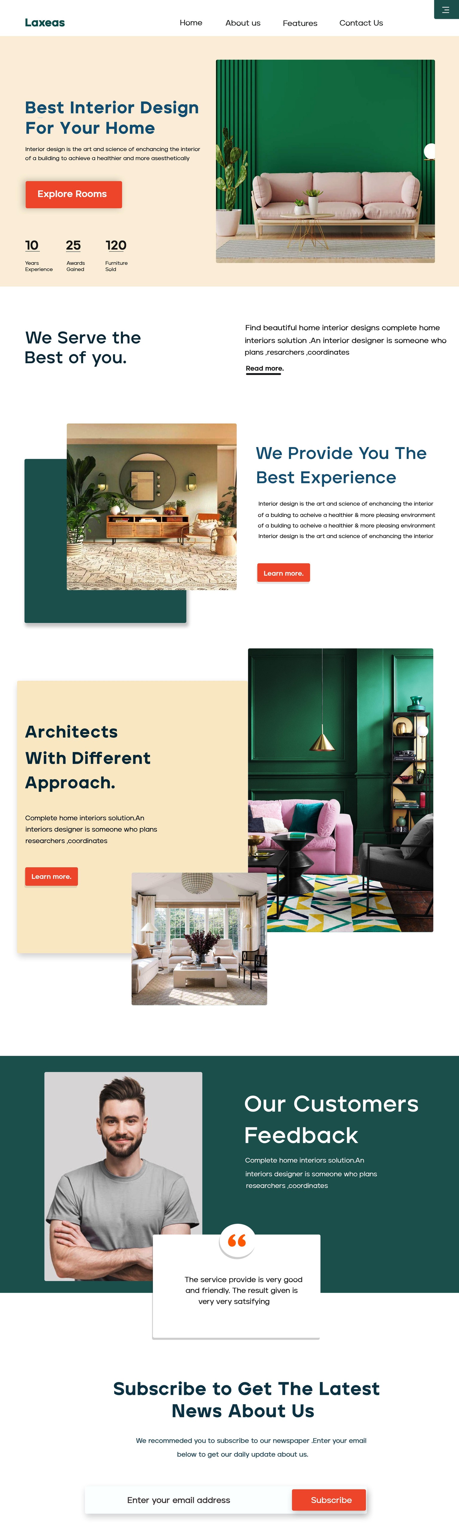 Over lapping Website layout - image 1 - student project