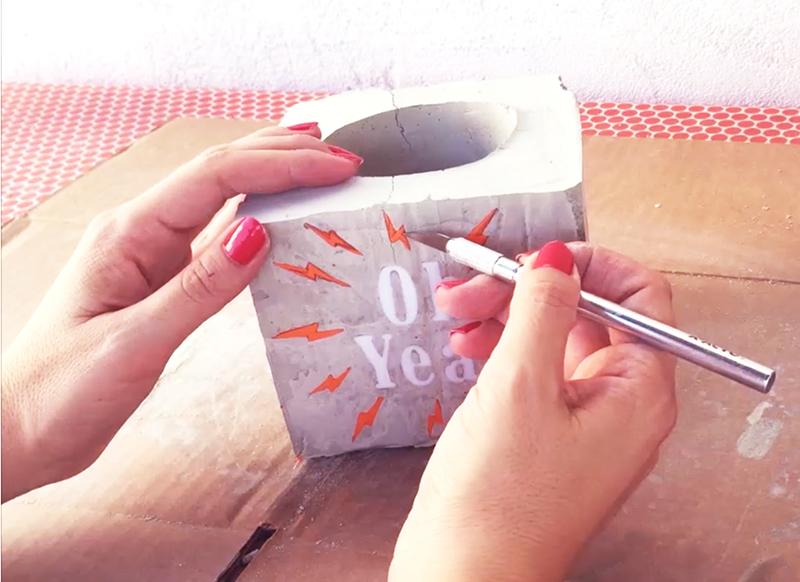DIY: Make a Cement Planter & Engrave a Personalized Message (SAMPLE PROJECT) - image 4 - student project