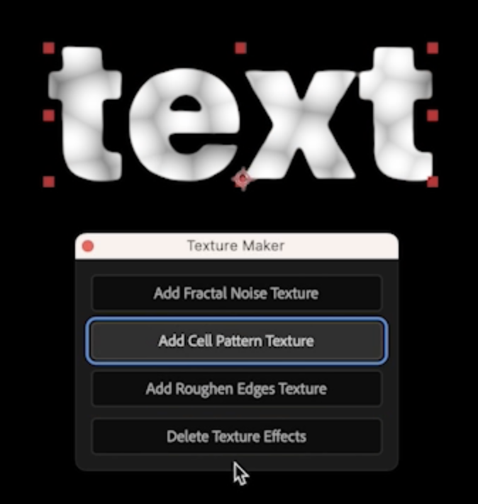 Custom Texture Maker Plugin for After Effects (with Smart Delete) - image 1 - student project