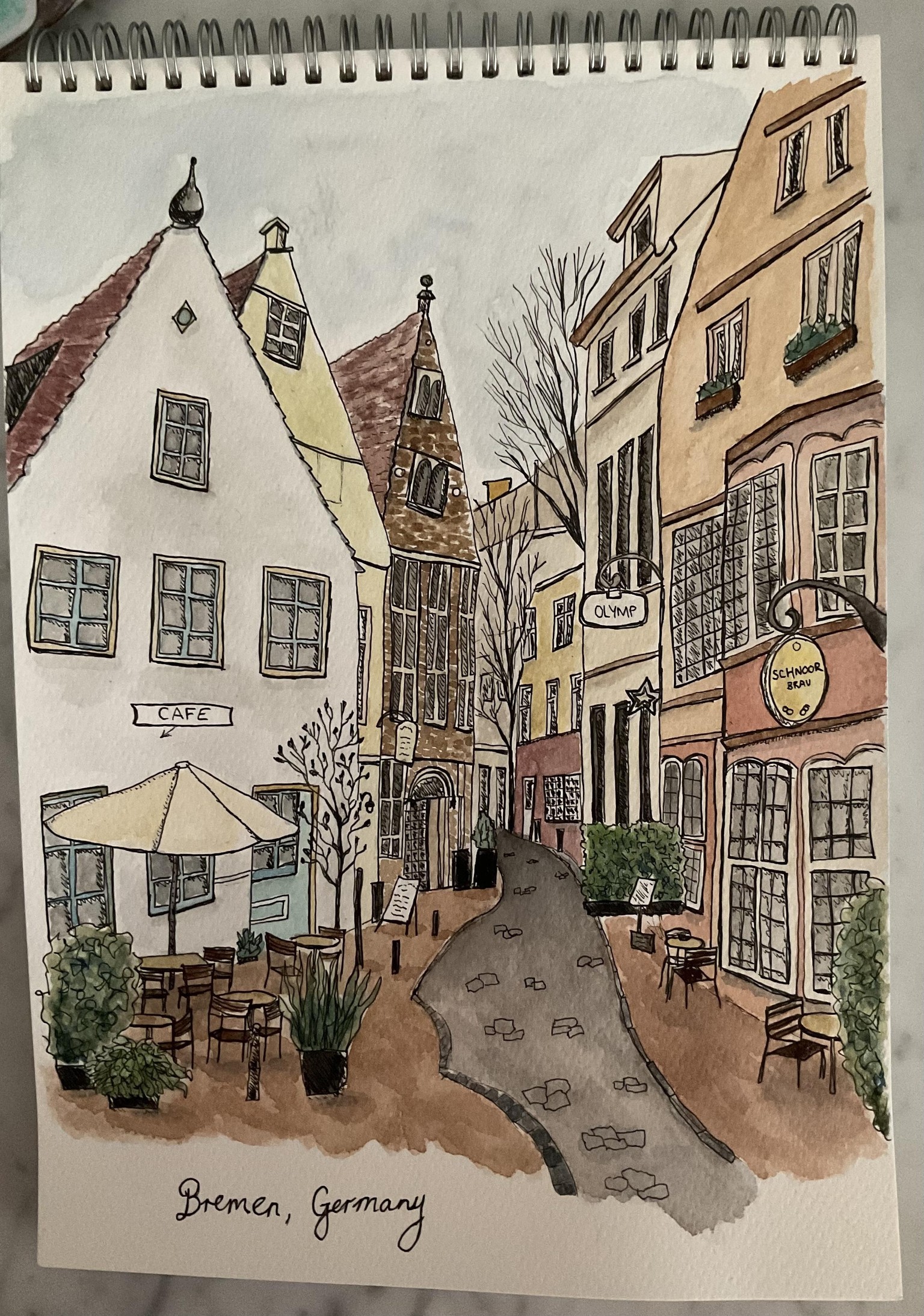 Urban sketch - Bremen - image 2 - student project
