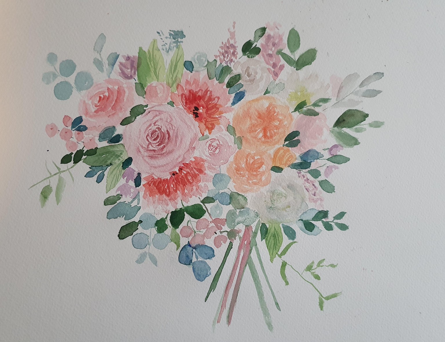 Wedding bouquet loose style - image 1 - student project