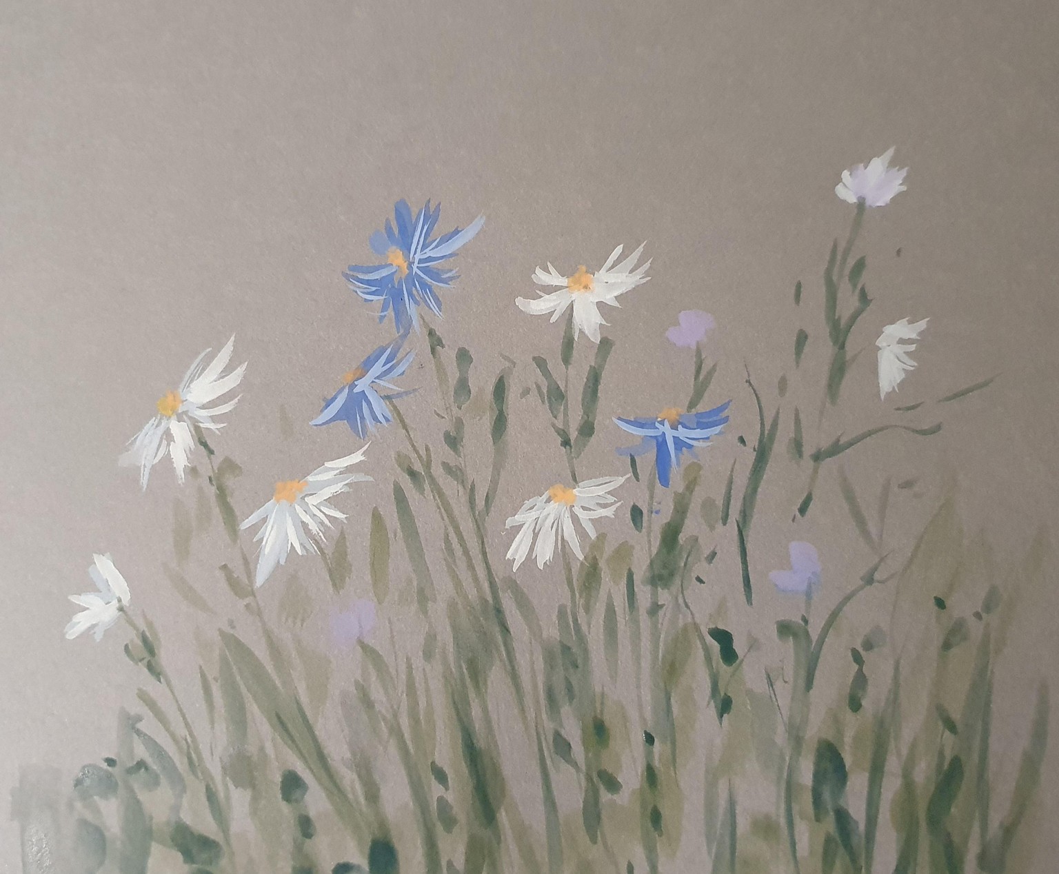 Wild flowers w gouache :) - image 3 - student project