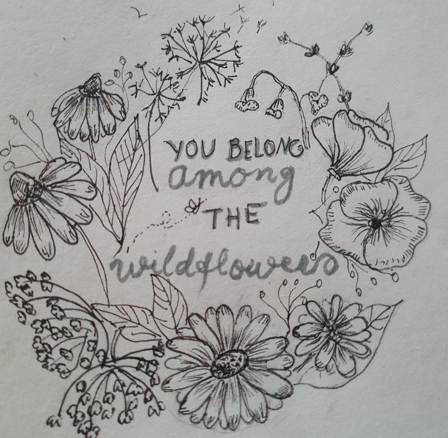 Wild flowers w ink pen :))) - image 1 - student project