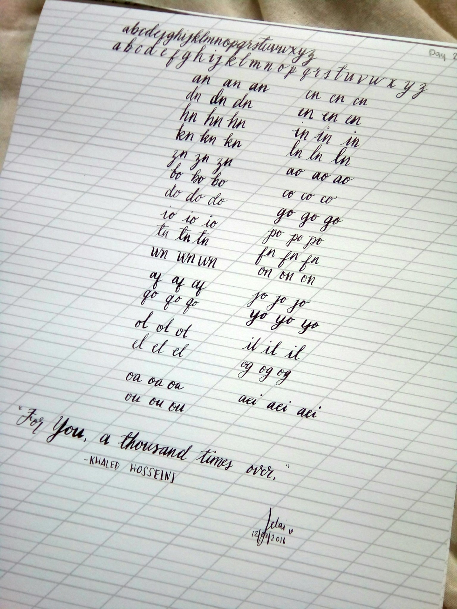 10 Day Calligraphy Challenge - image 2 - student project