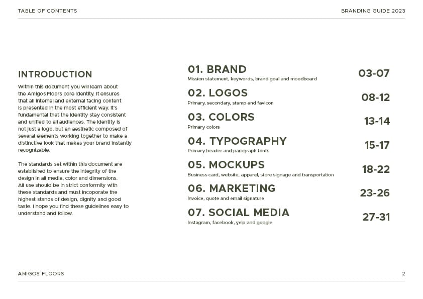 Amigos Floors Brand Guide - image 3 - student project