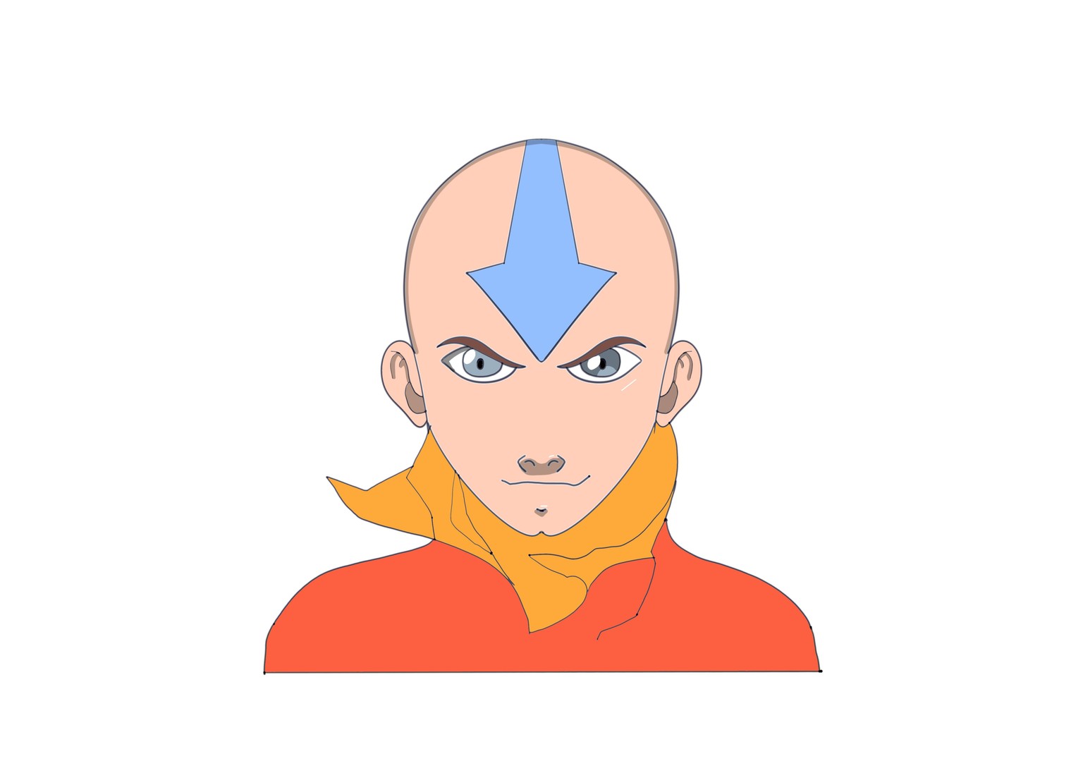 Sketchbook - Avatar Aang - First drawing - image 1 - student project