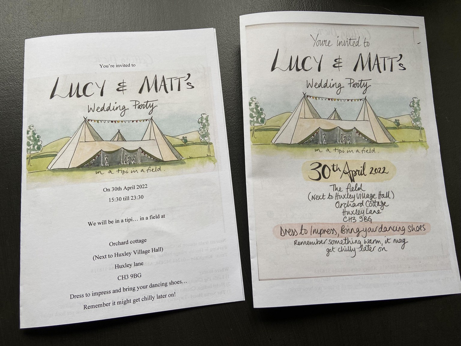 Success - wedding invites printed - image 2 - student project
