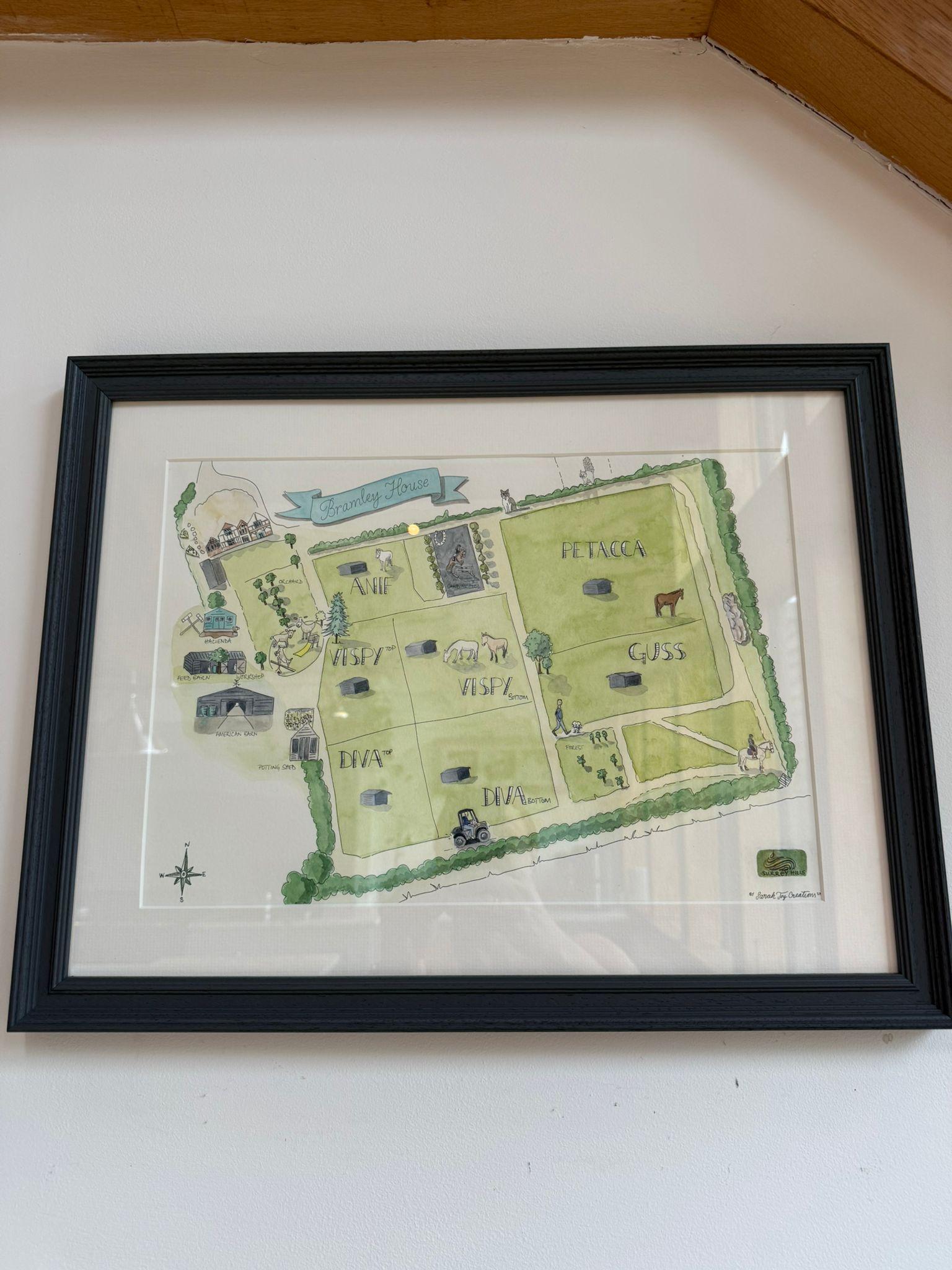 Map outline in procreate printed on watercolour paper and hand watercoloured - image 2 - student project