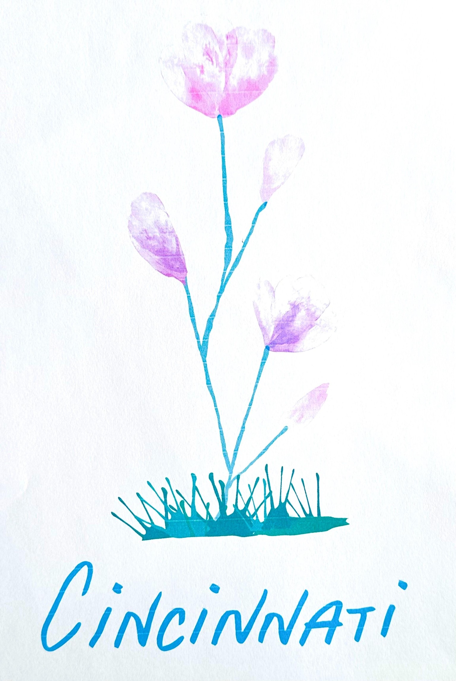 Purple abstract flowers - image 2 - student project