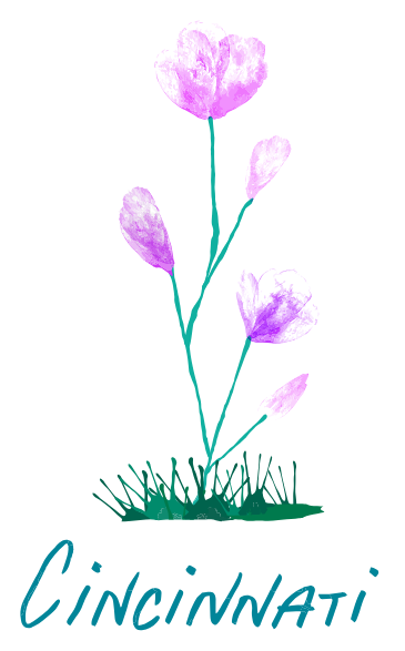 Purple abstract flowers - image 1 - student project