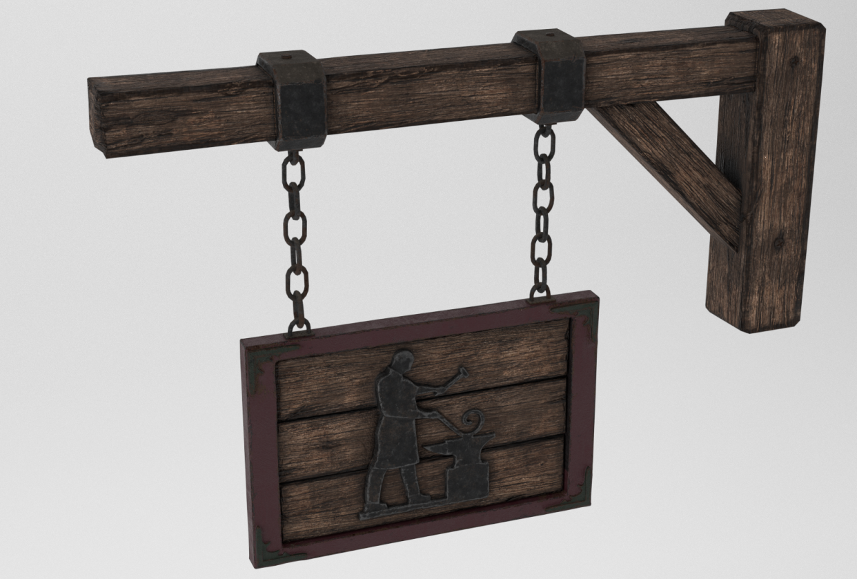 Medieval Blacksmith Sign - image 1 - student project