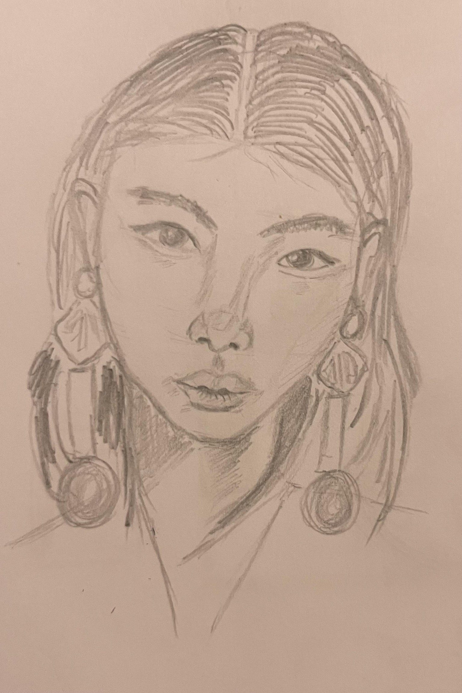 First try at sketching a young woman - image 1 - student project