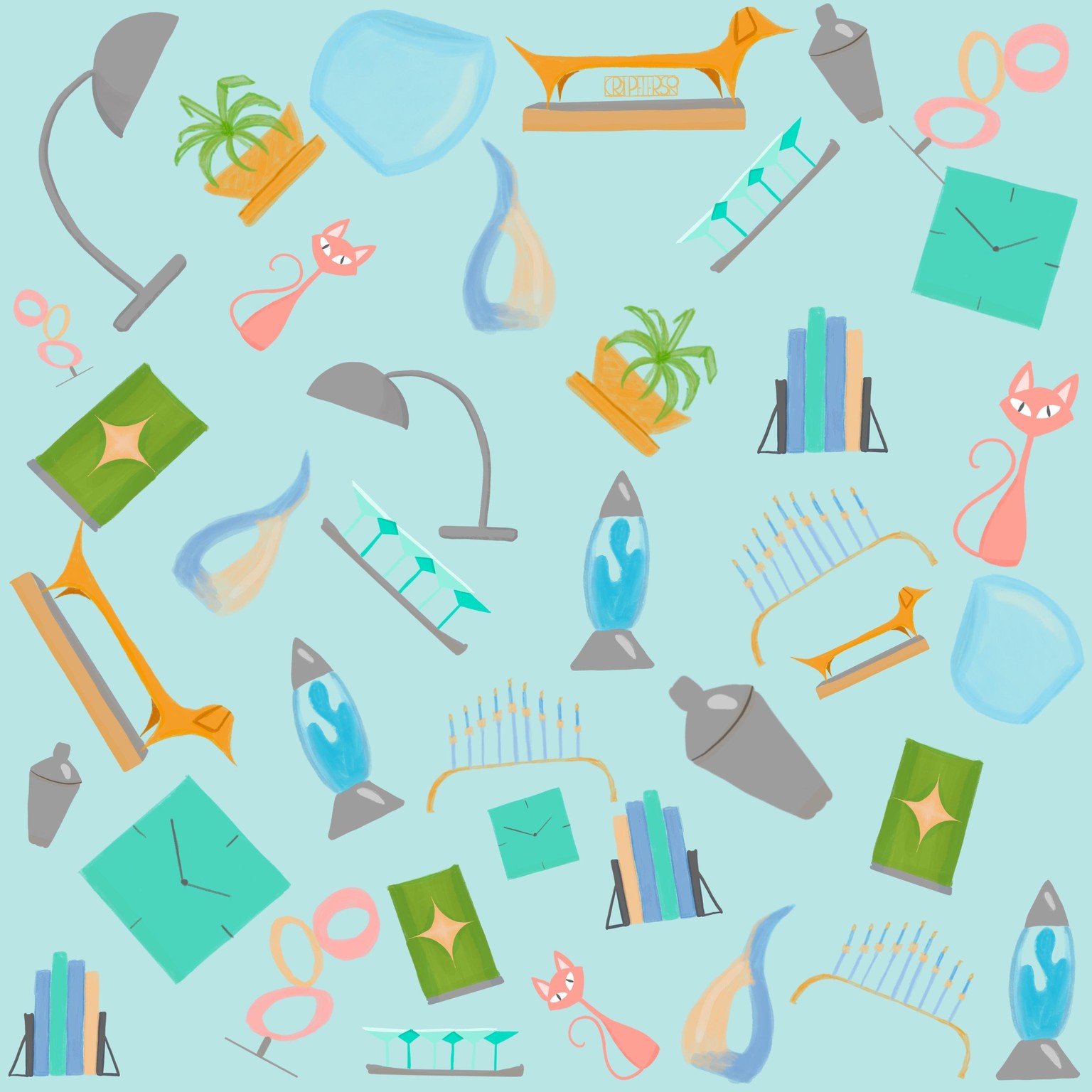 gouache pattern - image 2 - student project