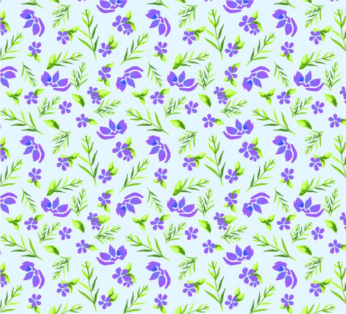 Watercolor flowers & leaves - image 2 - student project