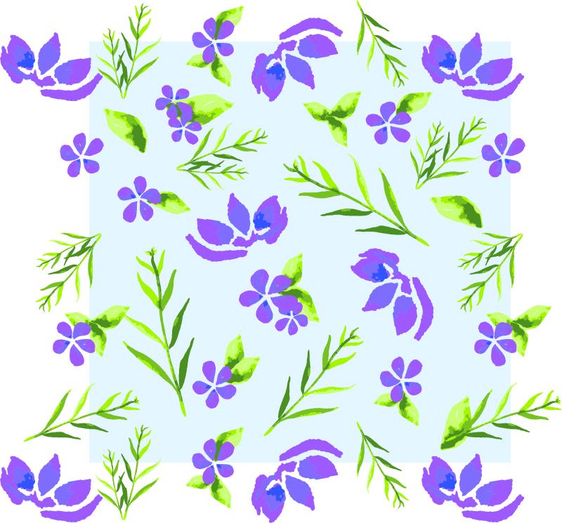 Watercolor flowers & leaves - image 3 - student project