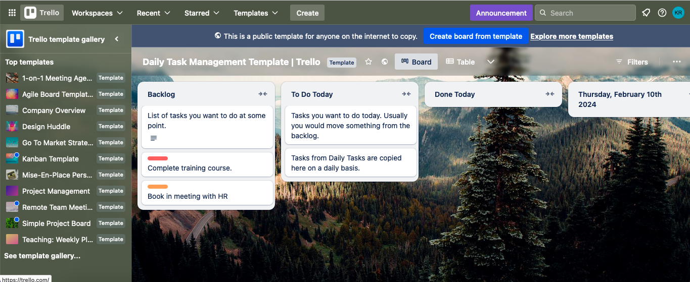 Using Trello - image 2 - student project