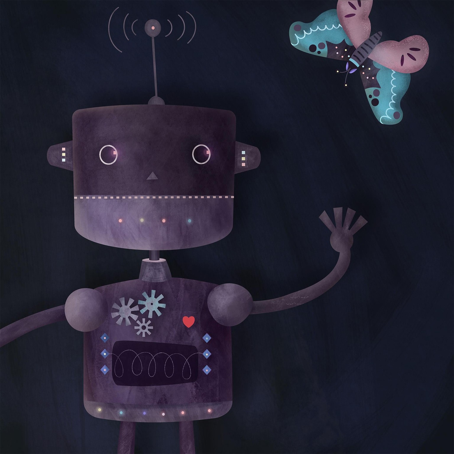 Robot and a butterfly - image 1 - student project