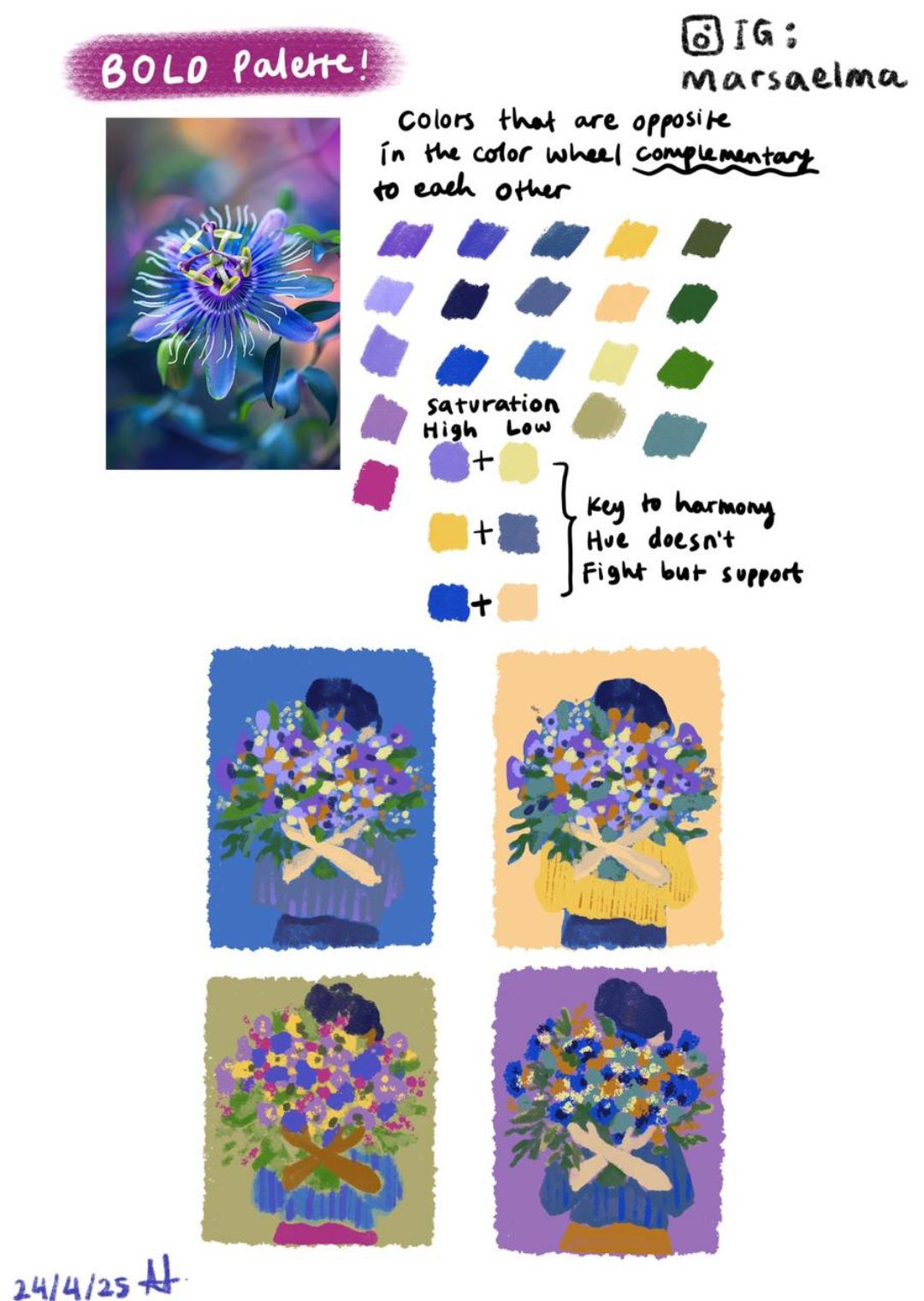 My exploration on color harmony 🩵 - image 2 - student project