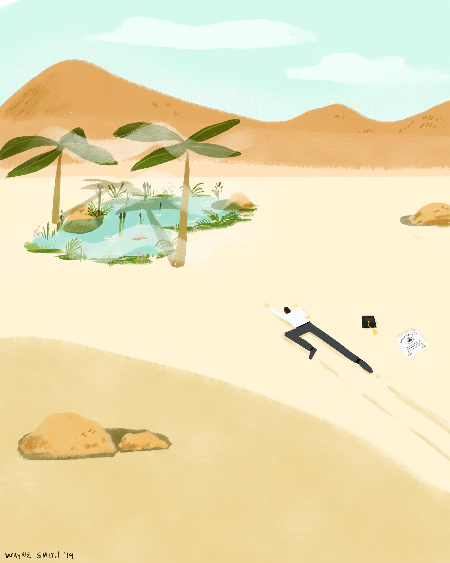 My editorial illustration (with sketches) - image 2 - student project