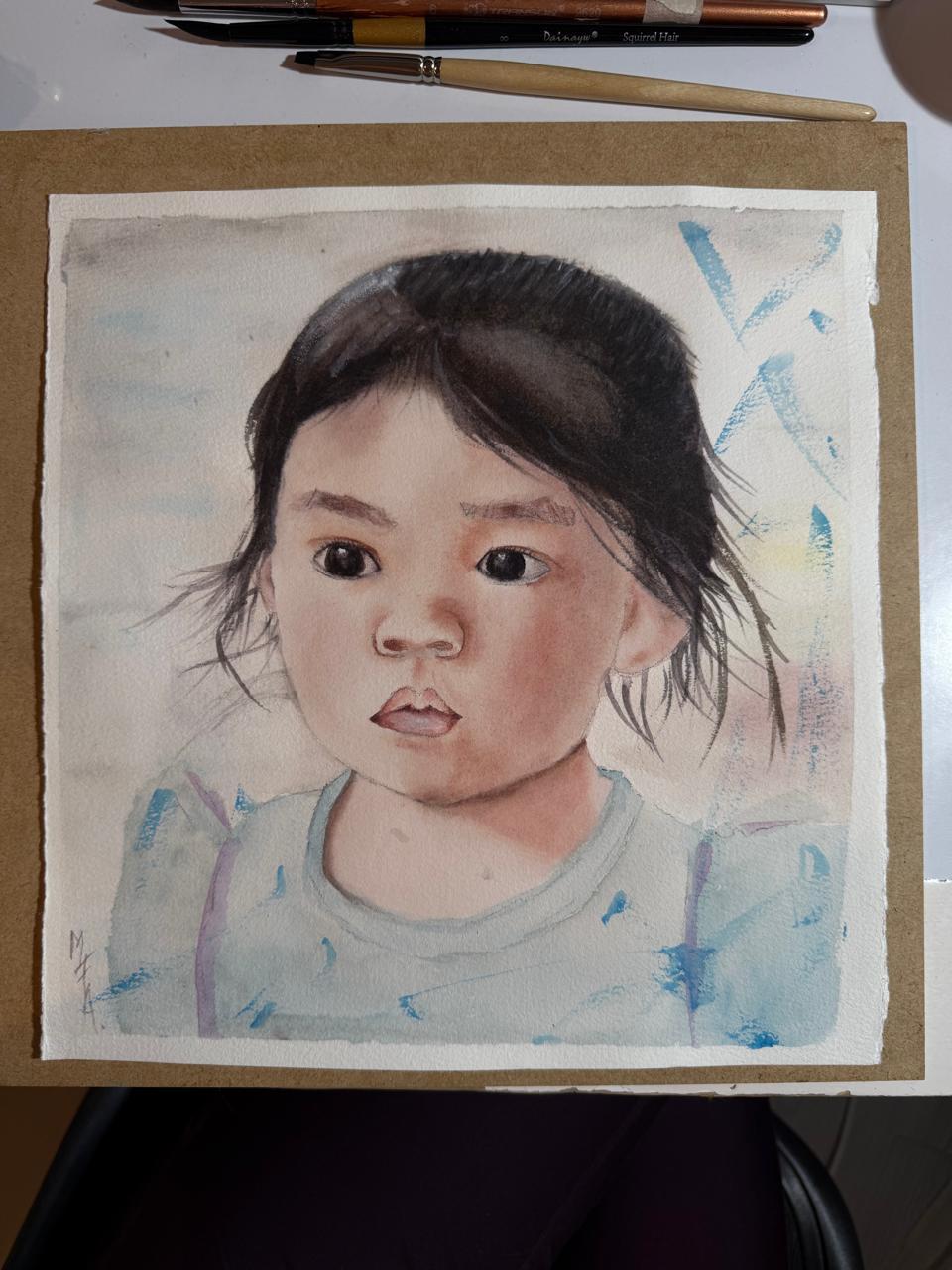little girl portrait - image 1 - student project