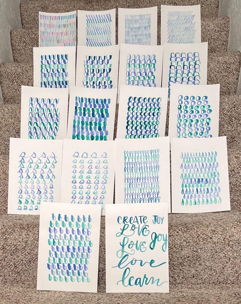 Water color lettering - image 1 - student project