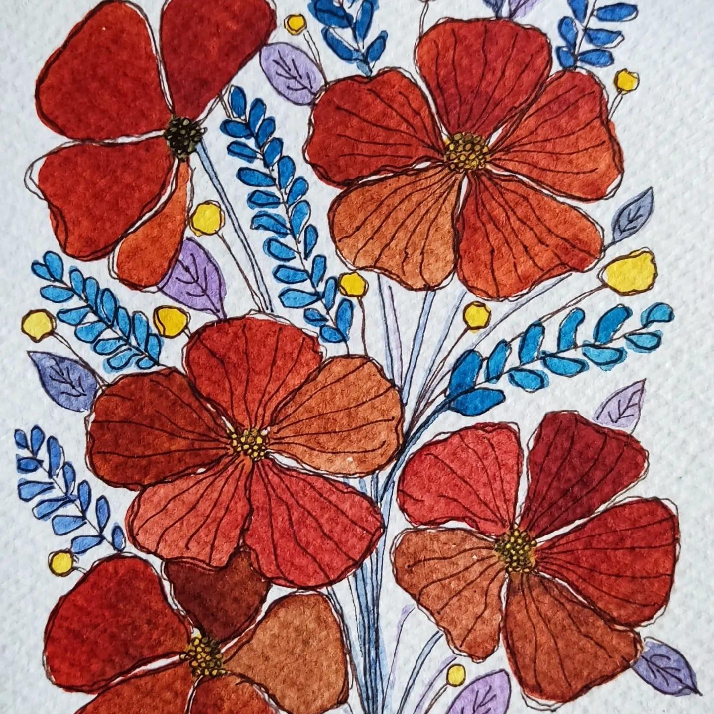 Loose florals - perfect for thank you cards! - image 2 - student project